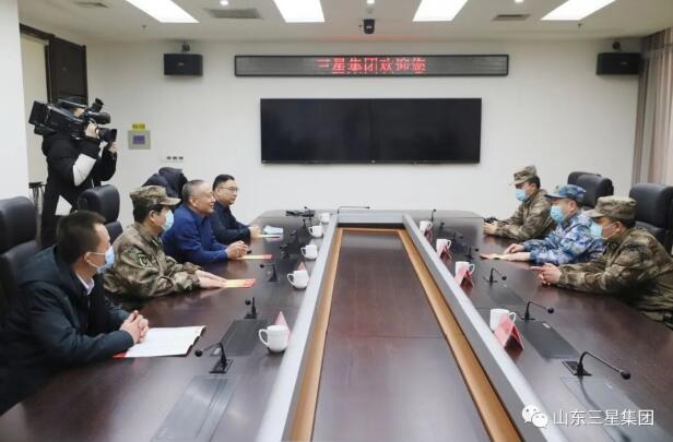 鄒平市委常委、人武部部長胡燕龍來山東三星集團調(diào)研企業(yè)民兵編組工作